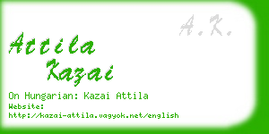 attila kazai business card